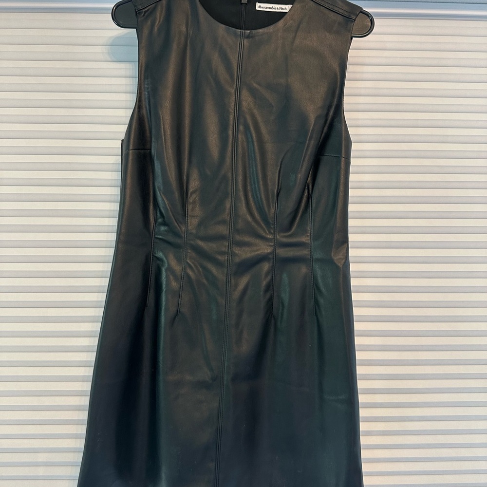 Abercrombie & Fitch Black Leather Mini Dress